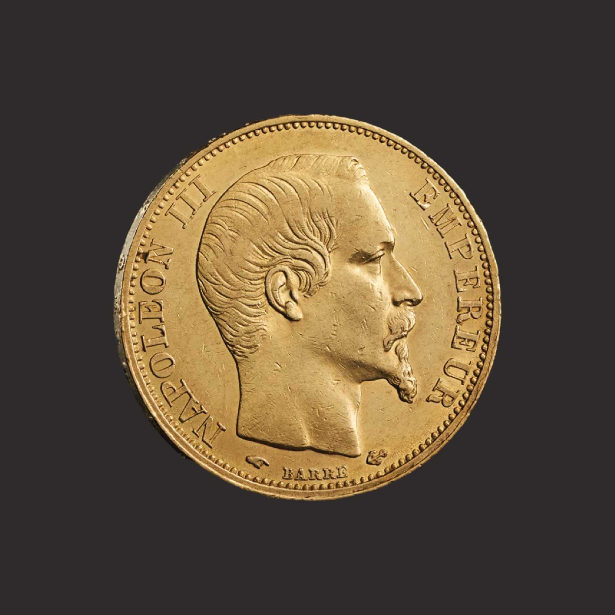 Moneda 20 franci francezi,Napoleon III,~ 6,45 gr.TVA 0%