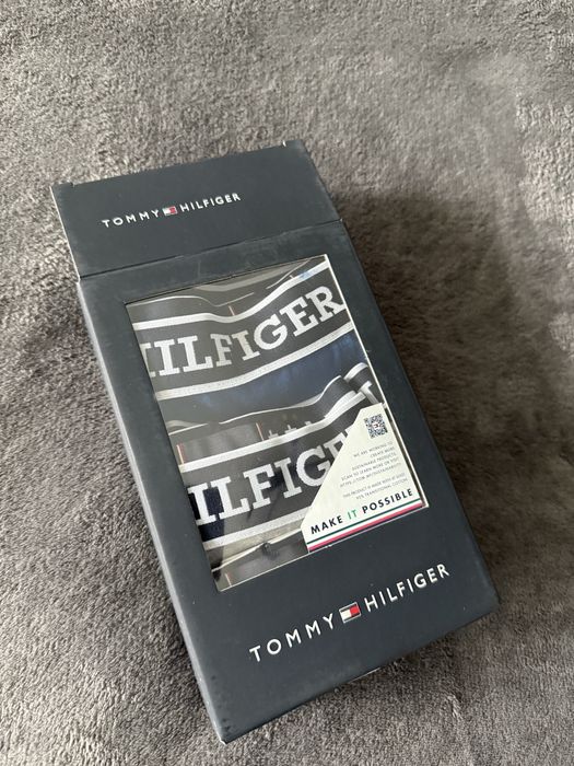 Tommy Hilfiger set 3 boxeri albi-gri-albastru marimea S noi originali