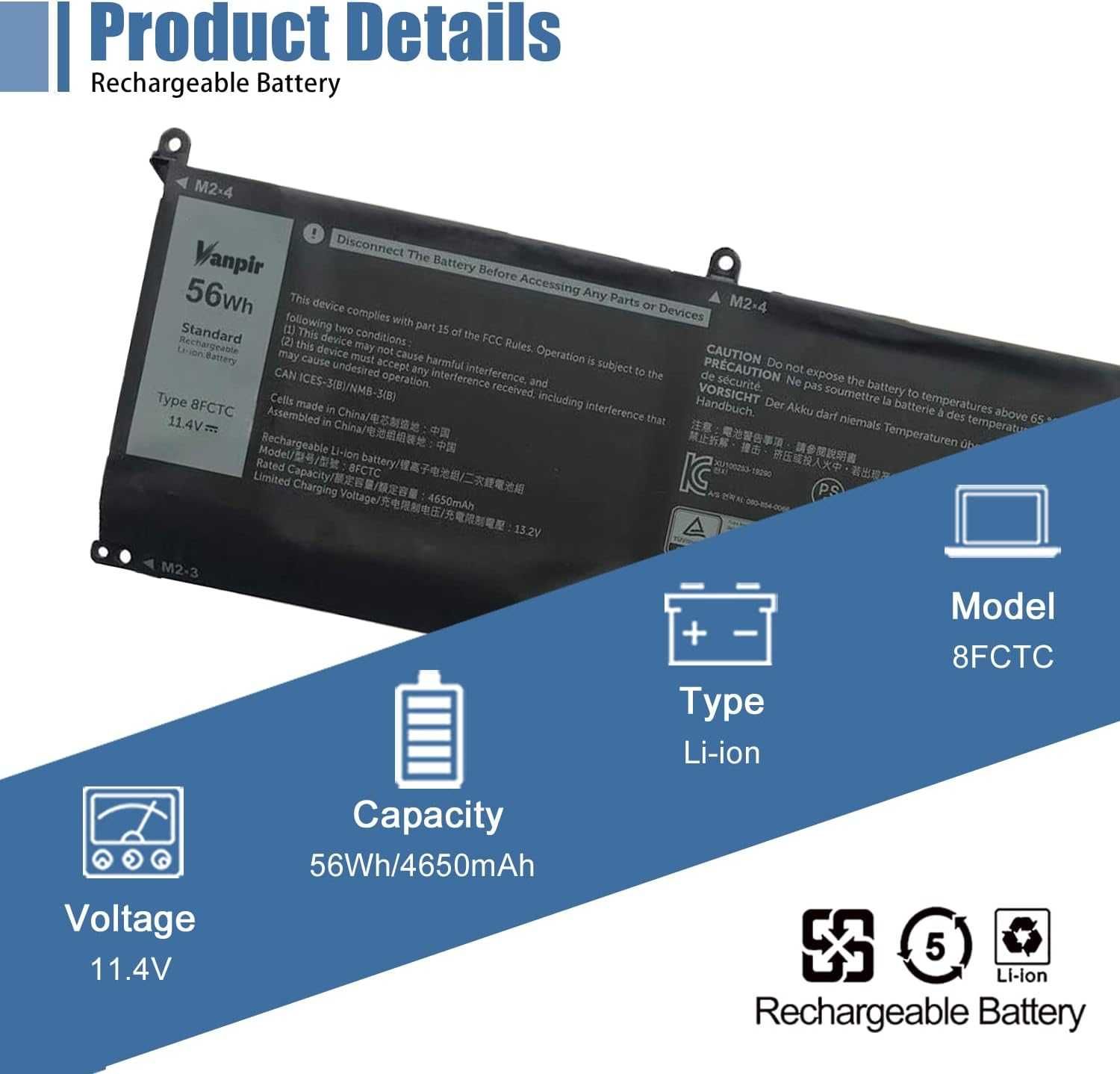 batareka Dell G15 5510.../ Alienware M15 R3/M17 R3 2020 ...