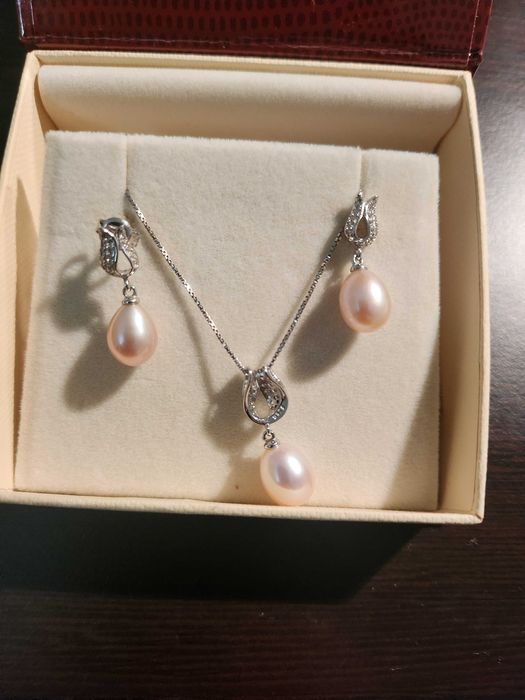 Сребърен комплект YUNO Pearls