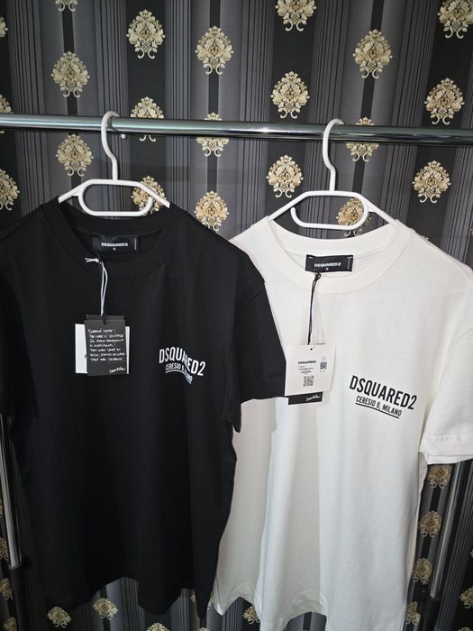 Tricou alb negru Dsquared2  men
