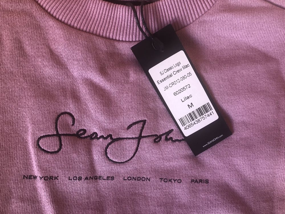 Sean John Script Logo Washed Embroidery Hoodie ОРИГИНАЛ мъжки суичър L