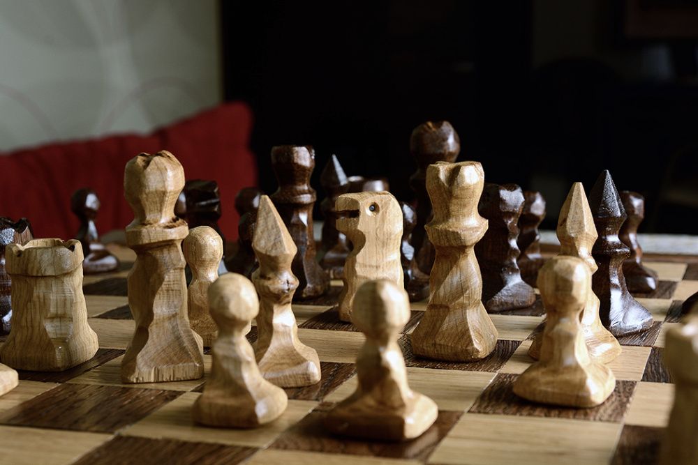 Шах и табла от дъб ,ръчна изработка