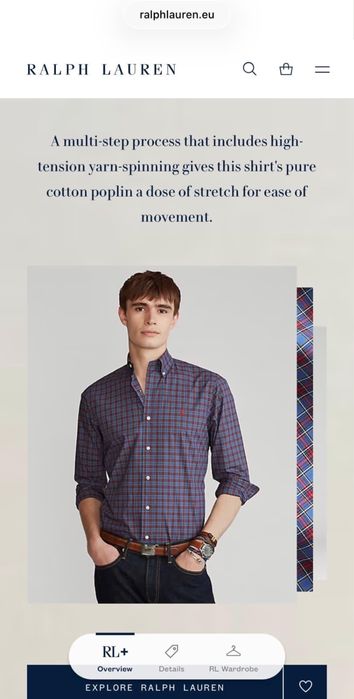 Нова Polo Ralph Lauren Slim Fit Striped Poplin риза - S размер.