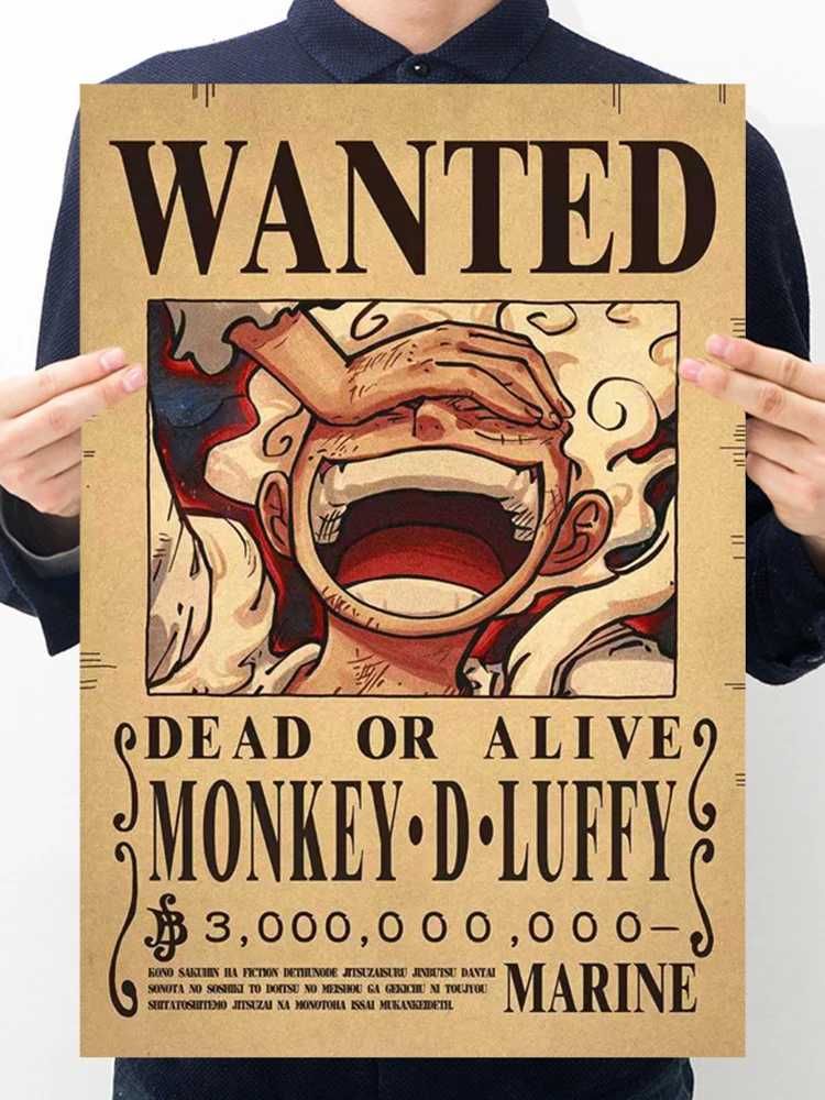 Anime One Piece Luffy/Ace Wanted Poster/Аниме плакат/постер