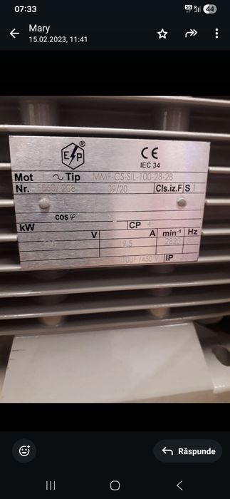 Motor electric de Electroprecizia Sacele