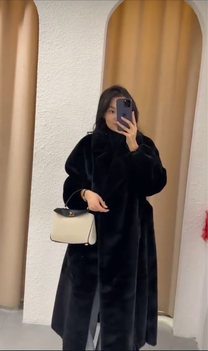 Эко шуба под норку длина макси weeknd