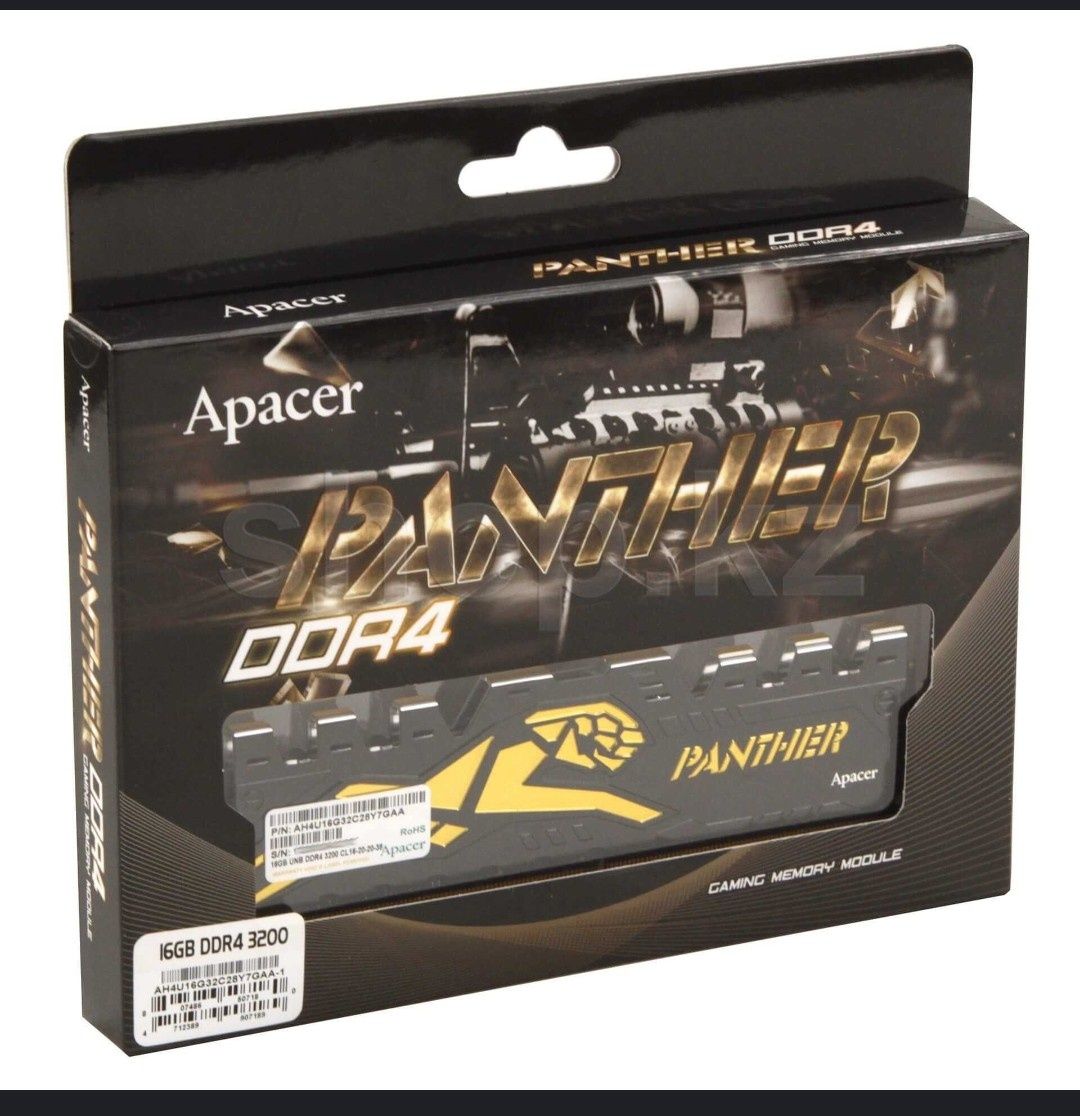 Оперативная память DDR4 16GB 3200MHZ  "Apacer Panther Golden, BOX"
Опе