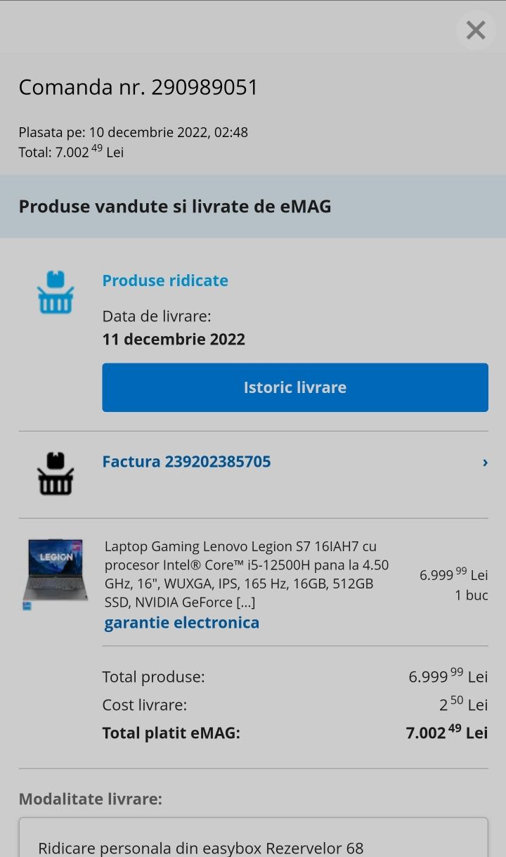 Lenovo Legion S7, I5-12500H, 16GB DDR5, gaming, metalic, garanție 2025