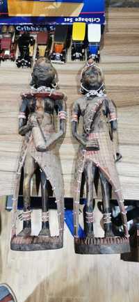 2 statui africane lemn