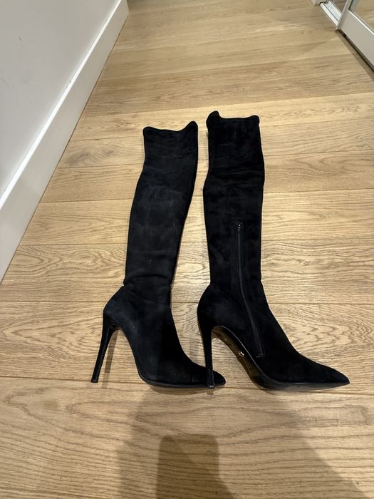 Cizme lungi, Musette, din piele intoarsa fina, 37