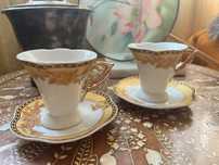 Set 2 cesti cafea portelan Opalina