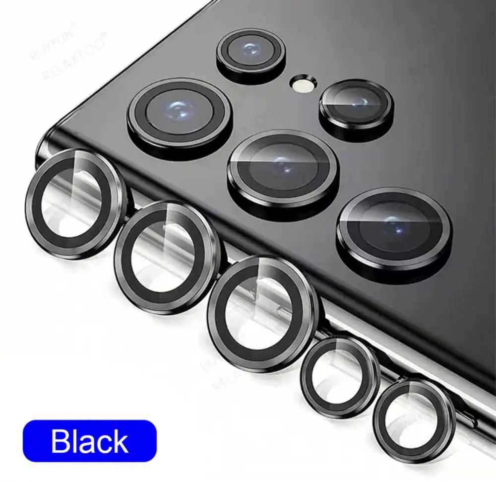 Samsung S23/S24 PLUS ULTRA Folie Sticla Protectie Camera Inele Metalic