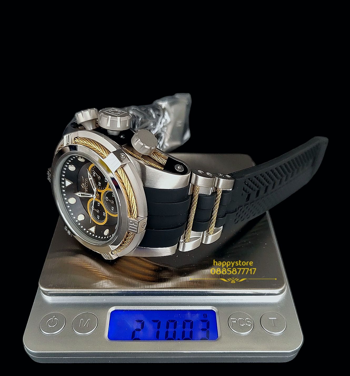 часовник INVICTA Bolt Zeus Silver/Gold 53 mm, Инвикта ръчен часовник