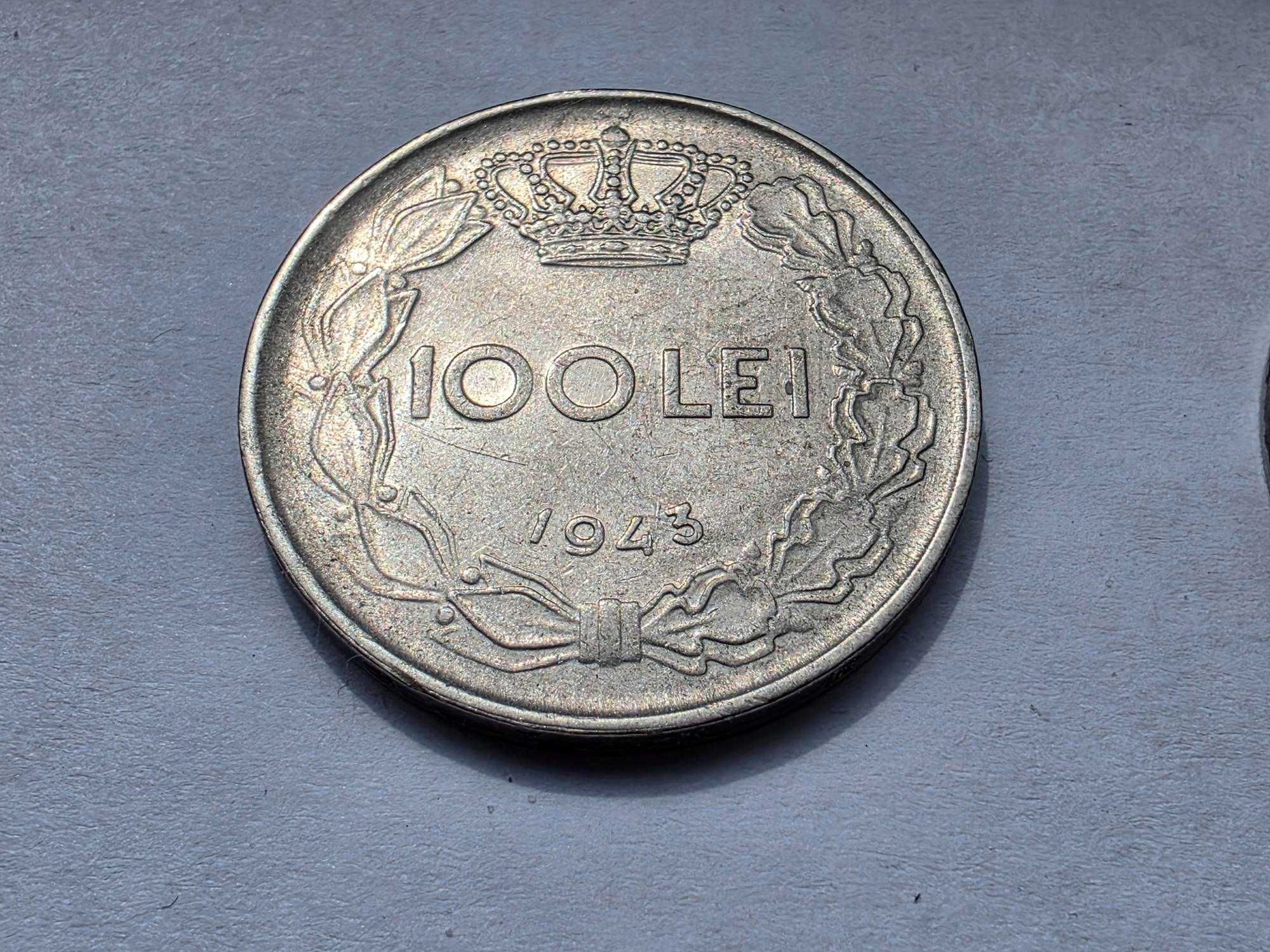 Monede colectie Romania 100 lei 1943 1944 / Mihai I Regele Romanilor