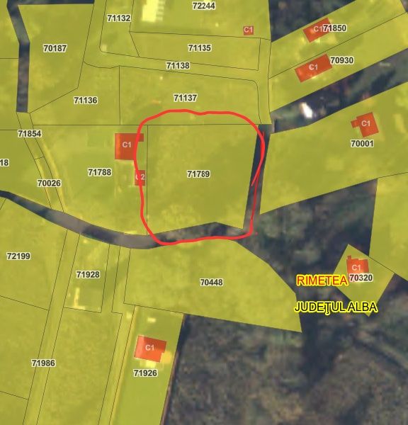 Teren intravilan de vânzare Rimetea