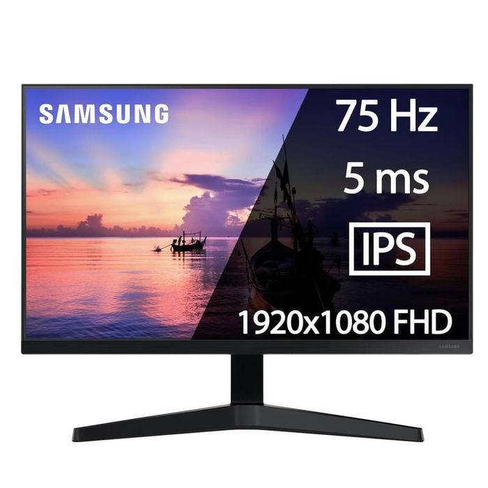 Монитор 24" Samsung LF24T350FHIXCI 1920x1080 16:9 IPS 75ГЦ (HDMI+VGA)