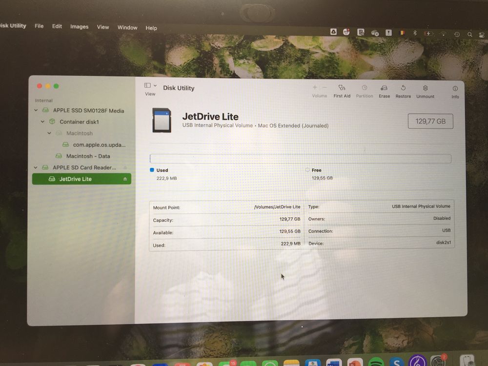 Card SD 128gb Transcend JetDrive Lite 330 pentru Macbook Pro Retina