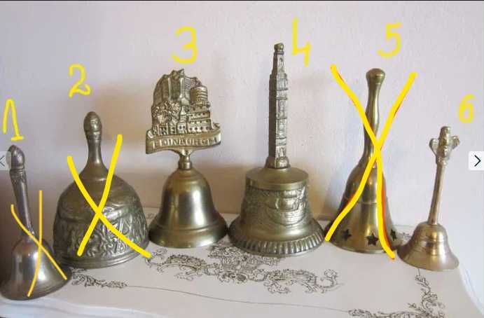 cadou rar Clopot Clopotel bronz masiv colectie Franta,UK,Scotia,German