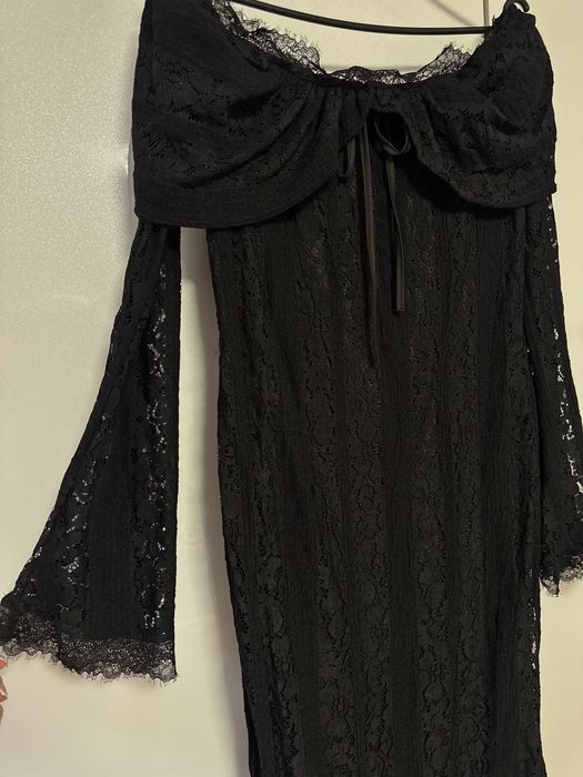 Rochie lungă neagră, elegantă, tip sirenă