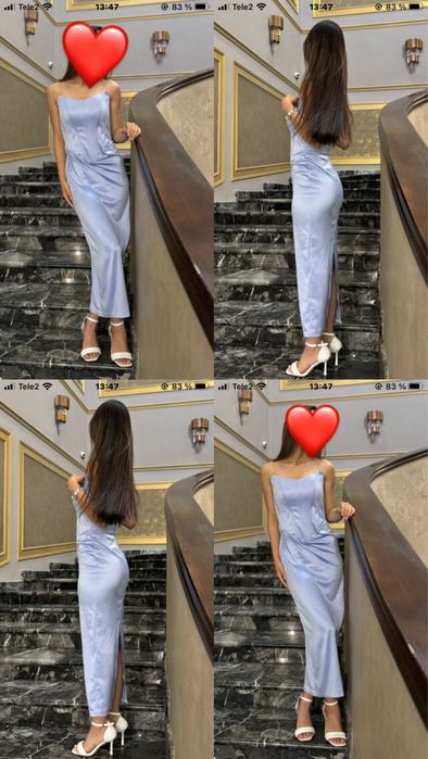 Продам платье в нежно голуьом цвете