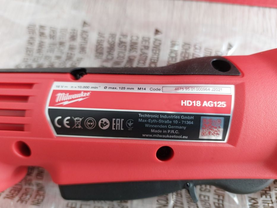Flex, polizor unghiular milwaukee HD18 AG125, disc 125 mm, nou