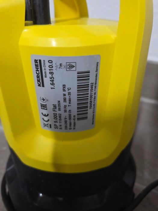 Pompa submersibila cu plutitor apa curata Karcher SP 9000