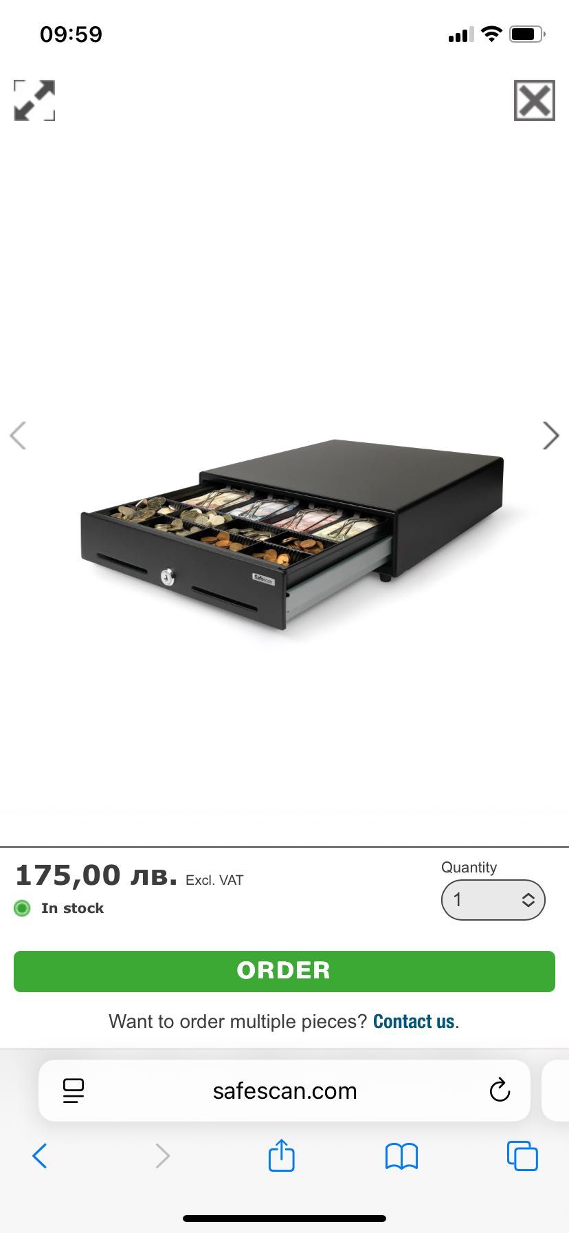 Касово чекмедже Safescan SD-3540 , -30% отстъпка!