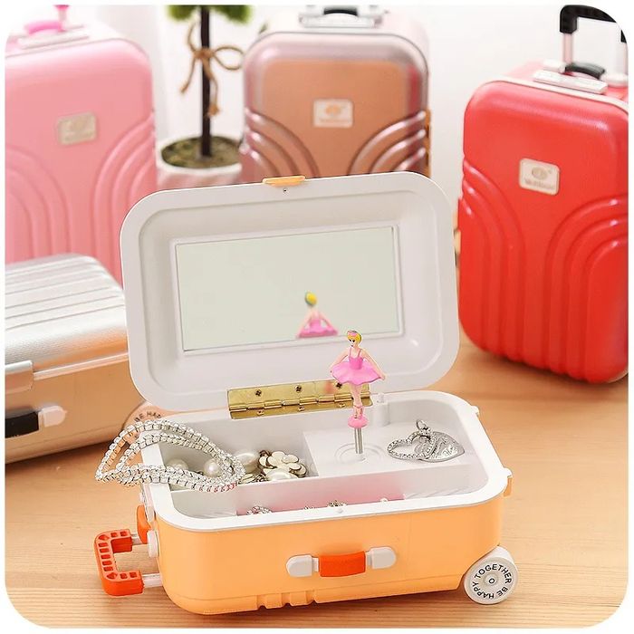 Шкатулка чемодан для девочек. Музыкальная шкатулка для украшений .