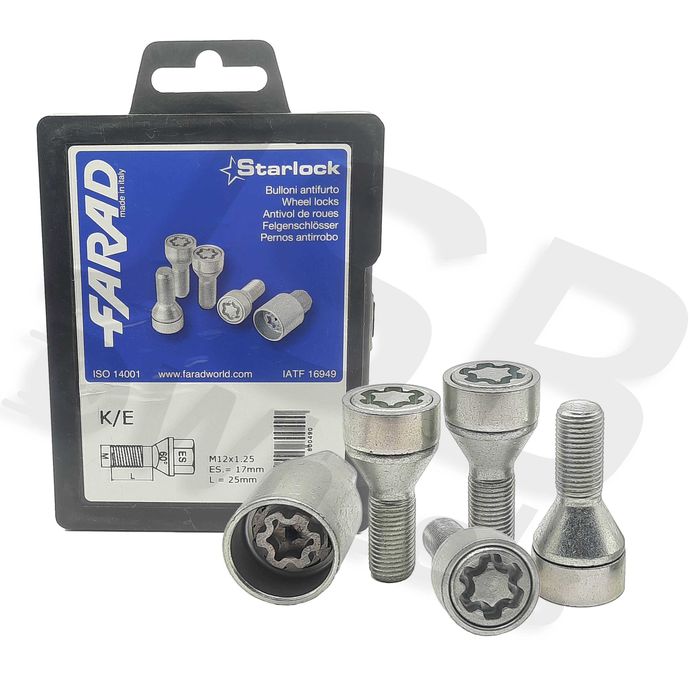 Set prezoane antifurt Starlock M12x1.25 Peugeot, Citroen