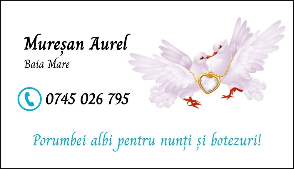 Porumbei albi pentru evenimente