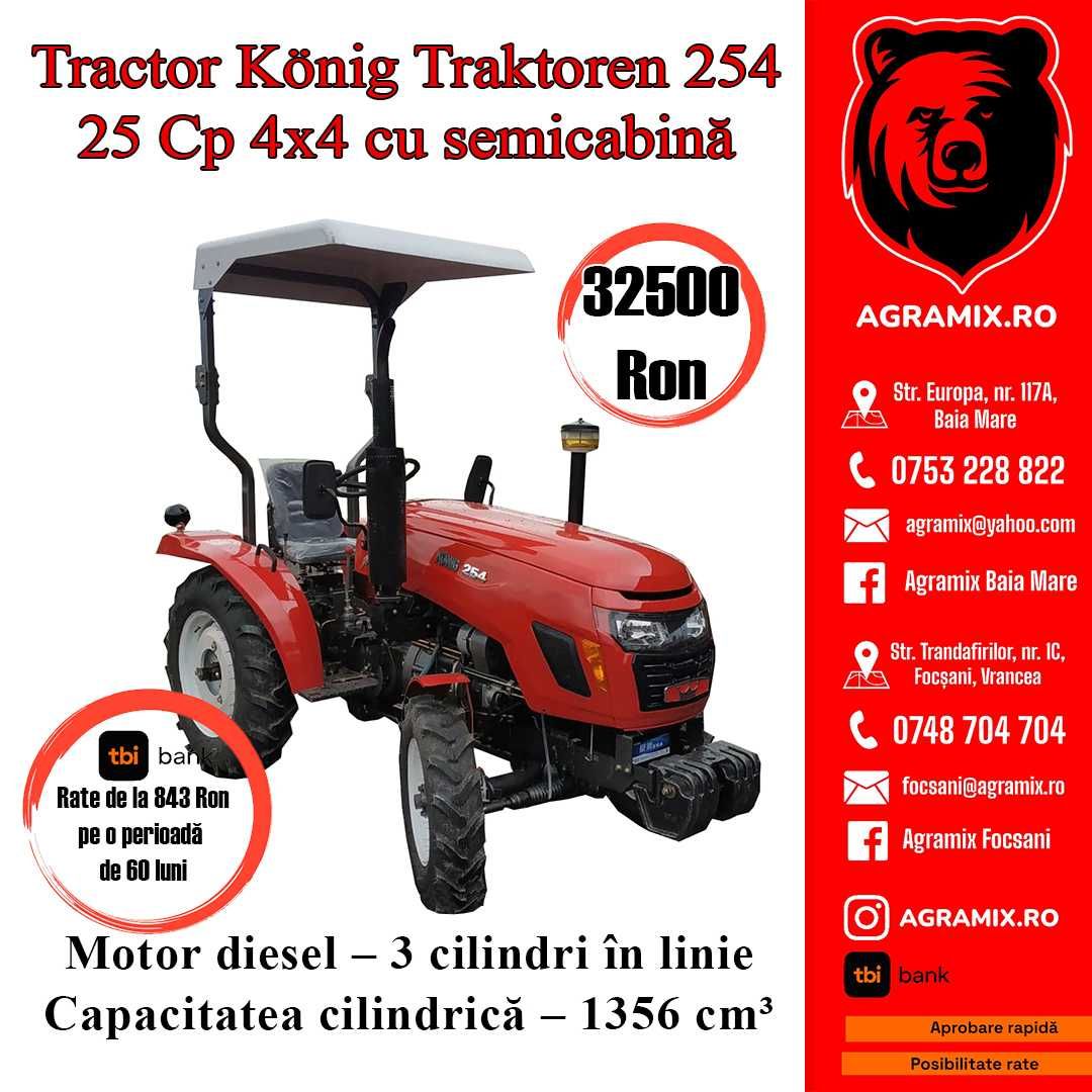 Tractor Konig cu acoperis putere 25CP nou Agramix