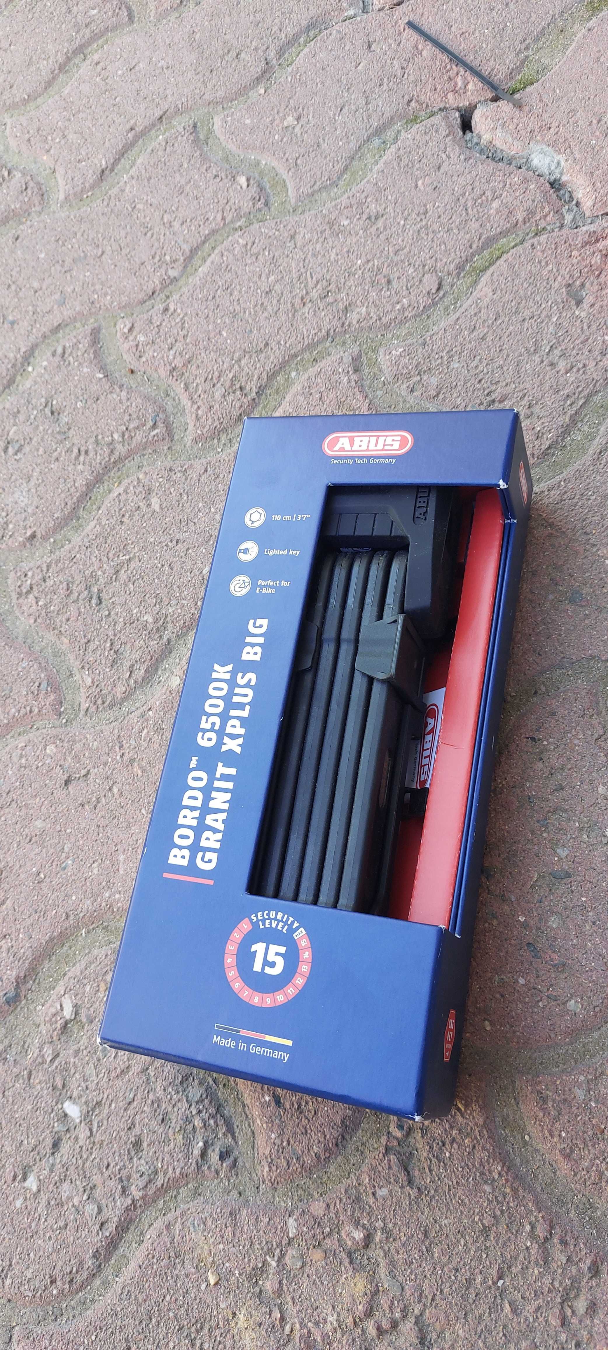 Lacat pliabil Ebike ABUS BORDO GRANIT 6500K/110 nivel de siguranta 15