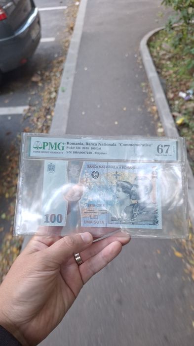 Bancnota centenar 100 lei 2018 gradata PMG