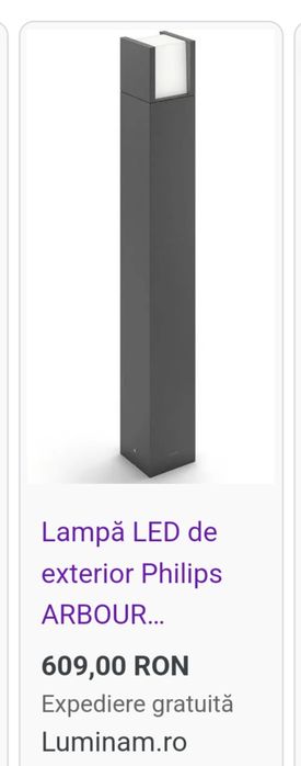 Stalp iluminat Philips 6W led