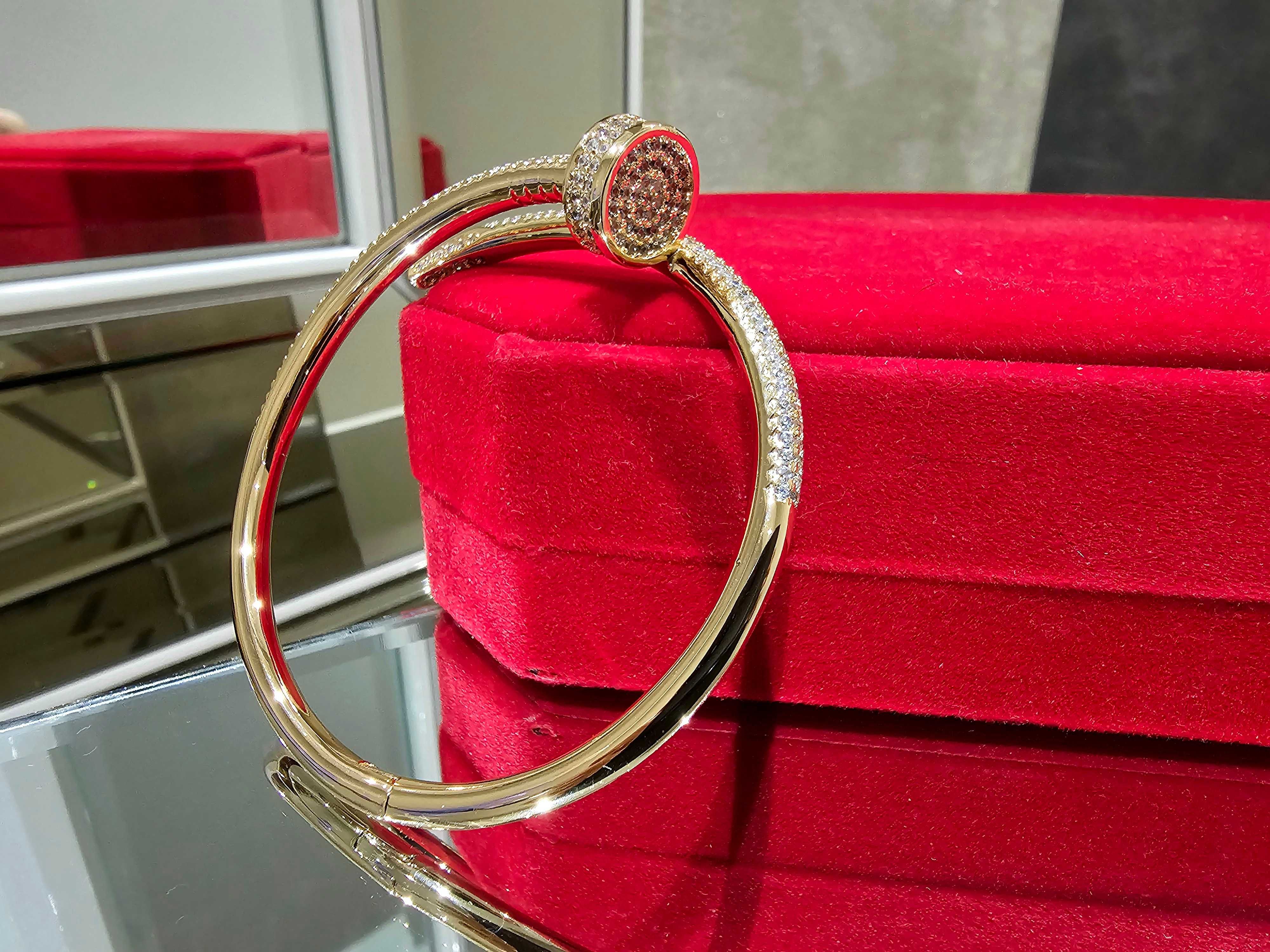 CARTIER Nail Juste un Clou Rose Gold Large Paved Diamonds Гривна Пирон