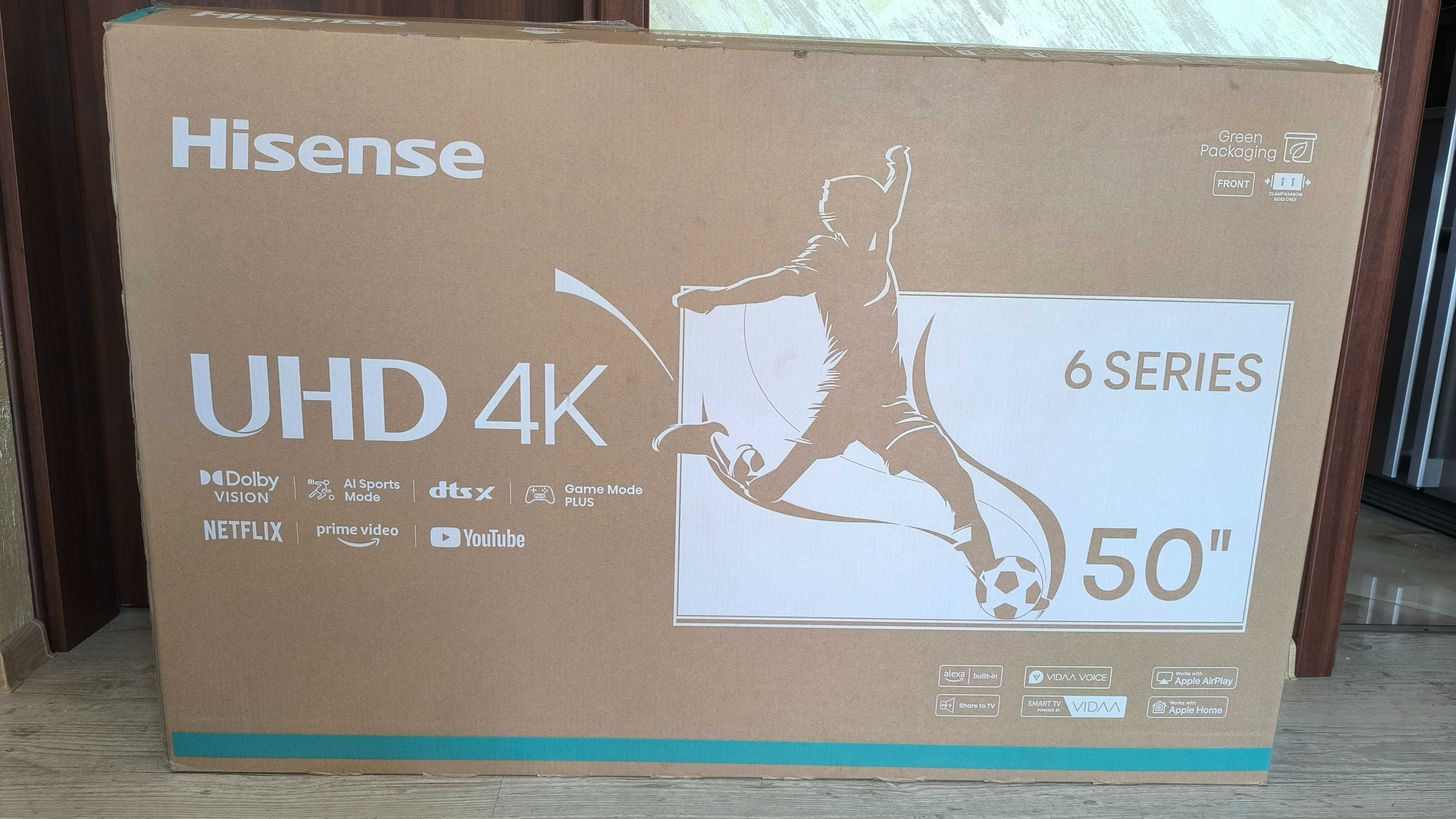 НОВ 50" TV Hisense 4K Direct Lit LED Android Alexa Voice