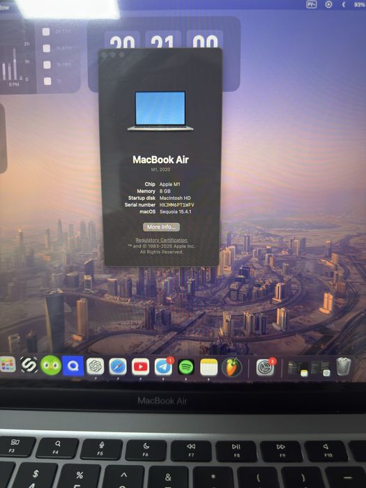 Macbook air m1 8/256