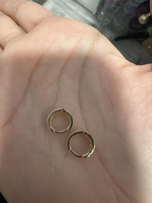 Детски златни обеци халки