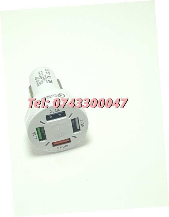 Superfastcharge Incarcator Auto Cu Patru Porturi Usb Partycharge