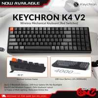 RU/ENG Keychron K4 V2 Беспроводная Механическая Клавиатура