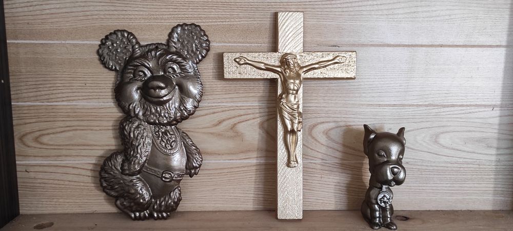 Великолепные вещи  СССР Олимпийский Мишка Крест Щенок бульдог .