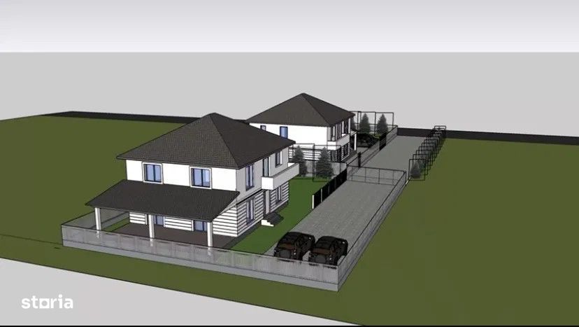 Teren intravilan 1400mp, autorizat constructie 2 case individuale, Pet