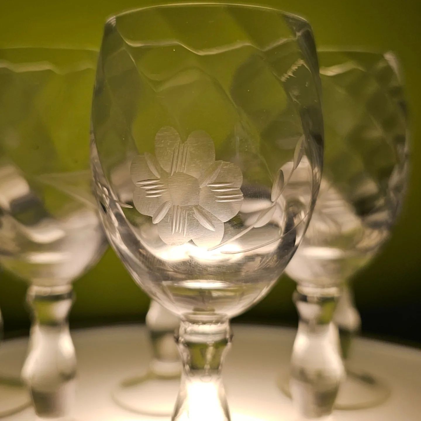 Sase pahare vintage cristal România