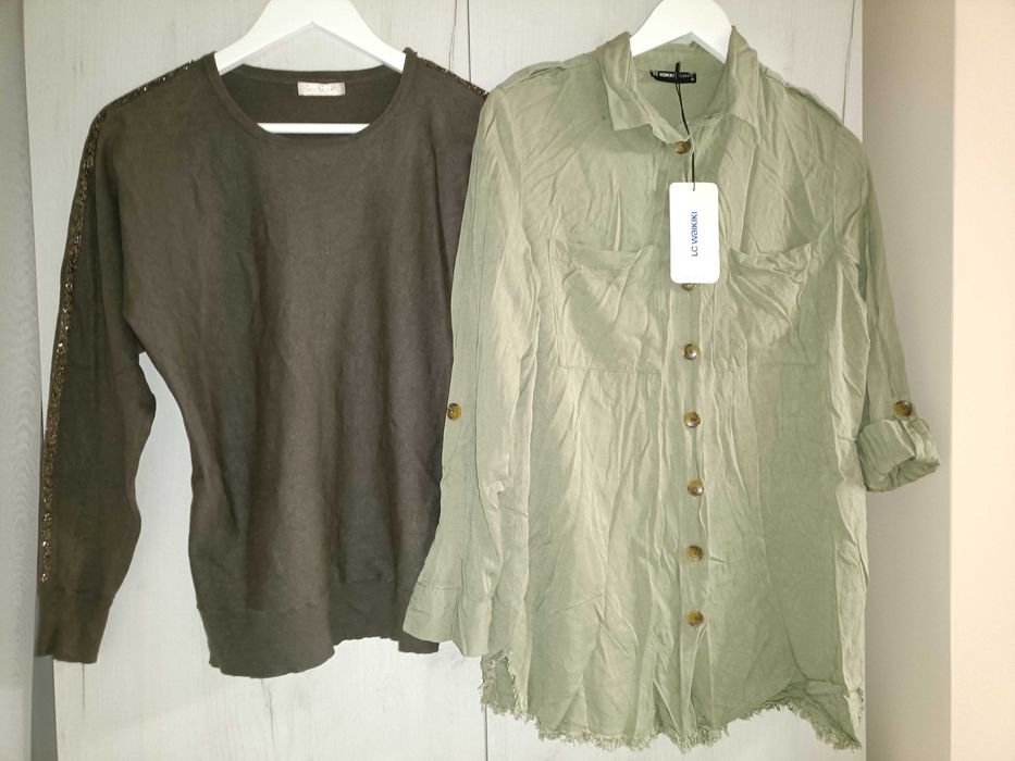 Pulover cu strasuri și cămașă nouă