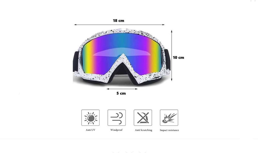 Ochelari SKI Downhill MotoCross Enduro Reglabili Geam Multicolor