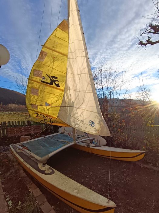 Catamaran cu vele Hobie Cat 14, extrem de rar in Romania