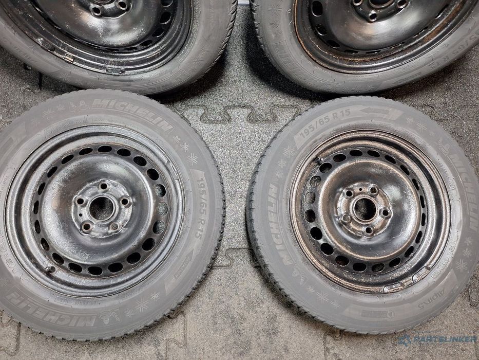 Jante de otel cu cauciucuri de iarna 195/65 r15 MICHELIN Alpin5 SKODA OCTAVIA 1Z3 2004 - 2013 6Jx15H2 , ET37 3B0601027D