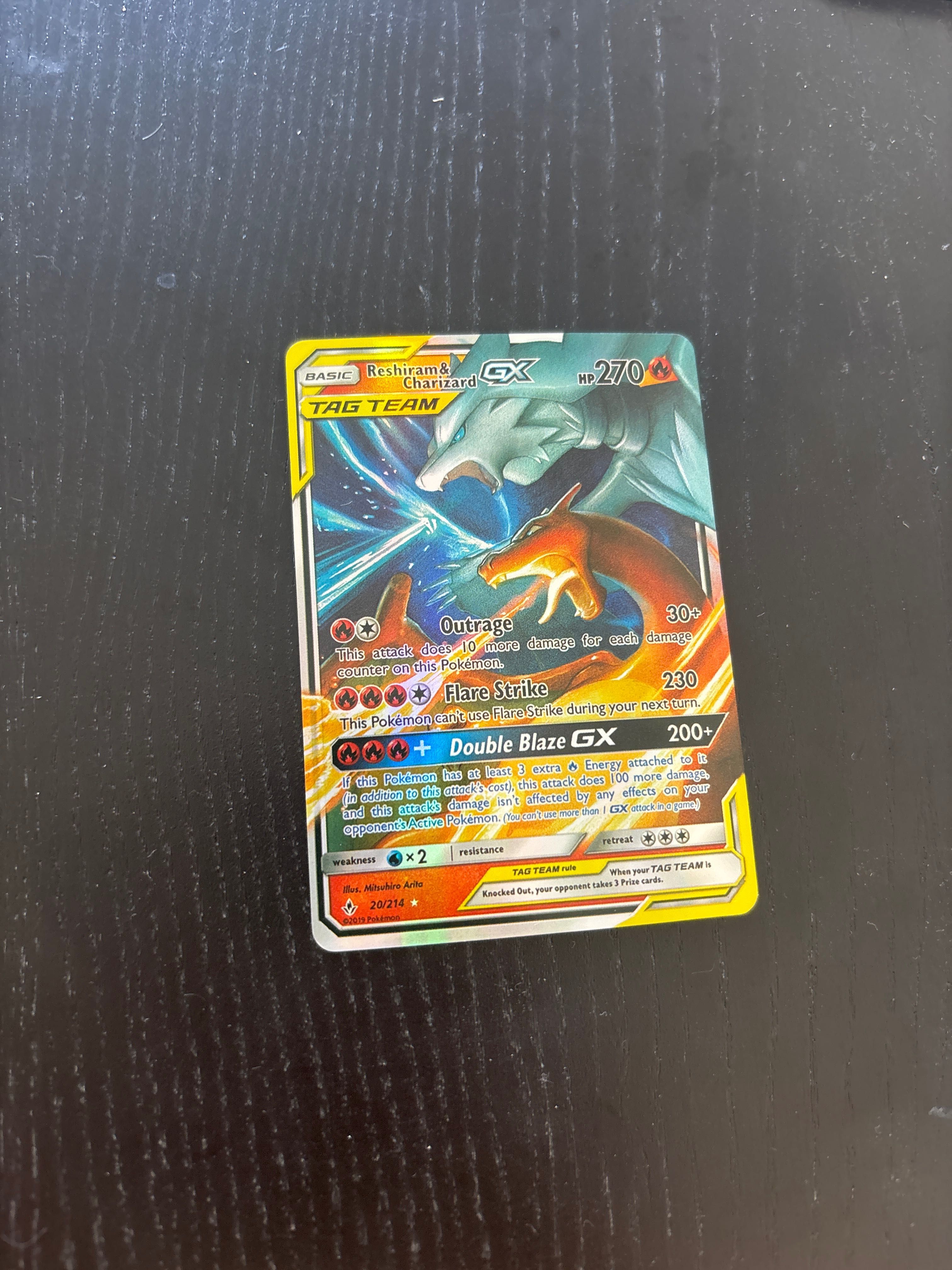 Carte pokemon Reshiram&Charizard