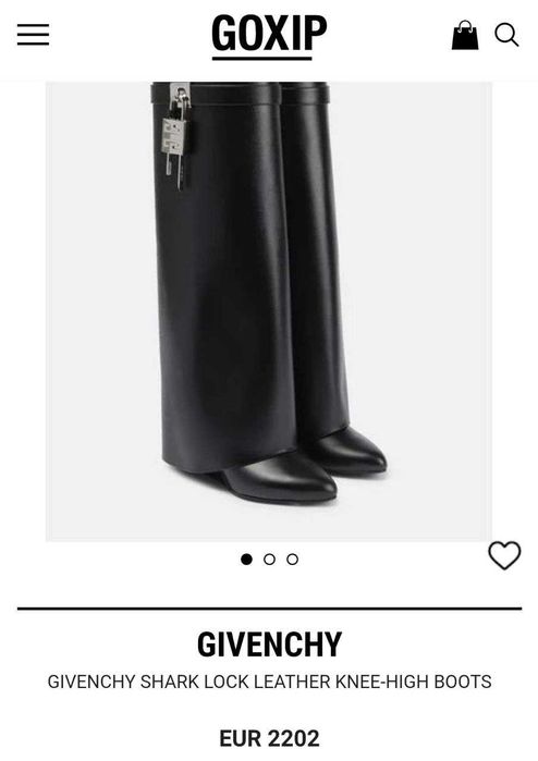 Дамски кожени Ботуши GIVENCHY Shark Lock 100% овча кожа
